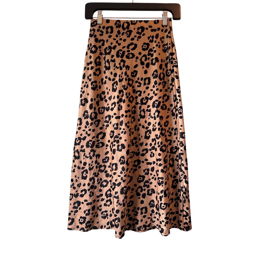Lucca Midi Cheetah Print Pull-On Skirt